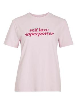 Camiseta Vila Vinora rosa para mulher