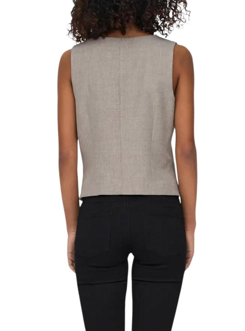 Colete Only Linda cinza para mulher.