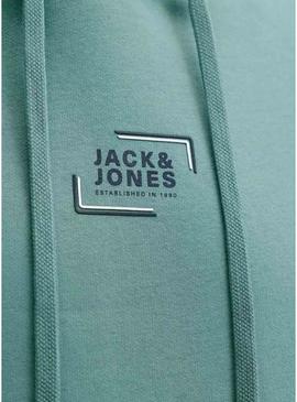Moletom Jack and Jones Corp turquesa para homem.