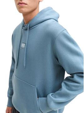 Moletom Jack and Jones Corp azul para homem.