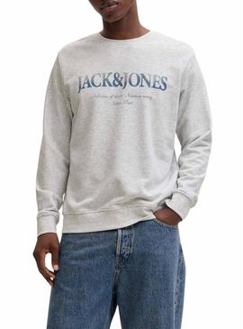 Moletom Jack and Jones Devin cinza para homem.