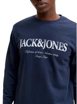Suéter Jack and Jones Devin azul marino para hombre.