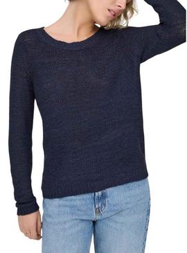 Camisola Only Geena azul marino para mulher.