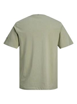 Camiseta Jack and Jones Catskills verde para homem.