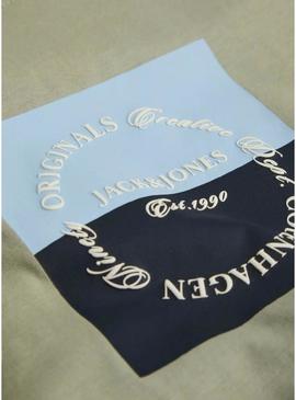 Camiseta Jack and Jones Catskills verde para homem.