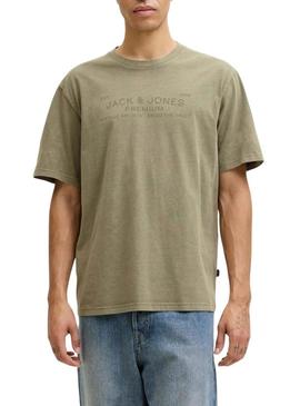 Camiseta Jack and Jones Bluaiden verde para homem.