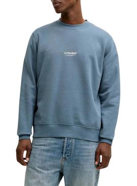 Moletom Jack and Jones Soho azul para homem.