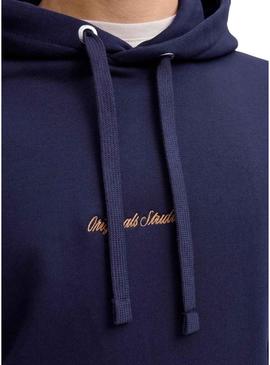 Moletom Jack and Jones Norrebo azul marinho para homens