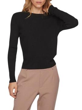Camisola Vila Vicomfy preta para mulher.