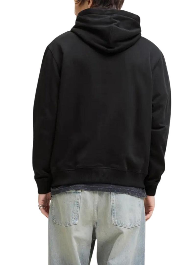 Moletom Jack and Jones Norrebro Hood preto para homem.