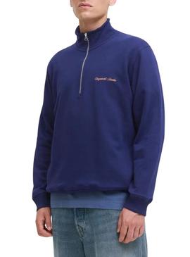 Moletom Jack and Jones Norrebro azul para homem.