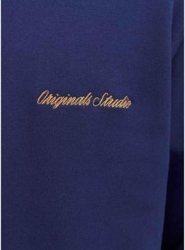 Moletom Jack and Jones Norrebro azul para homem.