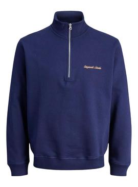 Moletom Jack and Jones Norrebro azul para homem.