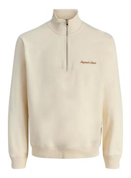 Moletom Jack and Jones Norrebro bege para homens