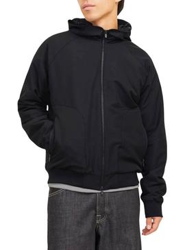 Jaqueta Jack and Jones Perfect bomber preta para homem.
