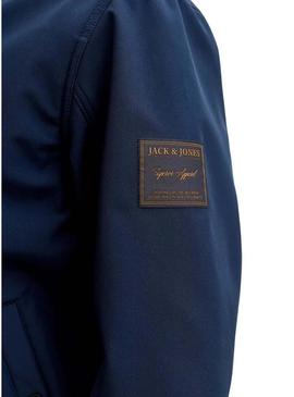 Jaqueta Jack and Jones Parker azul para homens.
