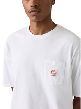 Camiseta Levis Worker branca para homem.