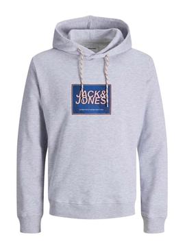 Moletom Jack and Jones Rain cinza para homem.