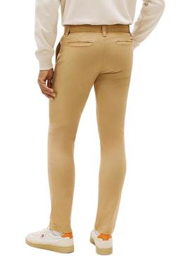 Calça Tommy Jeans Scanton chino bege para homem