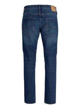 Calça jeans Jack and Jones Mike denim regular para homens.
