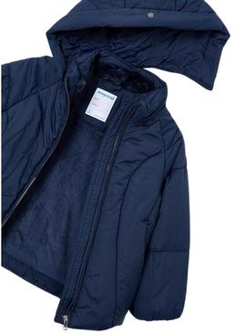 Casaco acolchoado Mayoral Colegial azul para menino e menina.