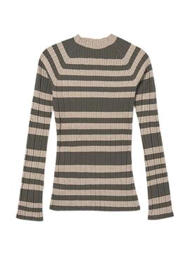 Jersey Mayoral semicisne bege e verde para menina.