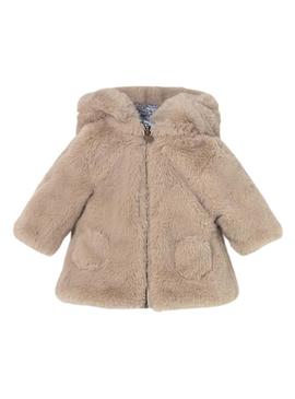 Casaco reversível Mayoral de estampa animal azul para bebê.