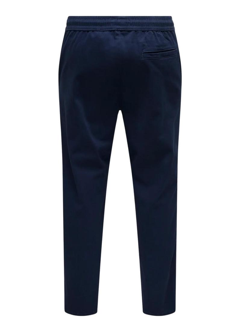 Calça Only and Sons Onscam azul marinho para homem.