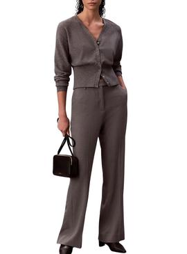 Bolsa Calvin Klein Jeans Foil logo preto para mulher