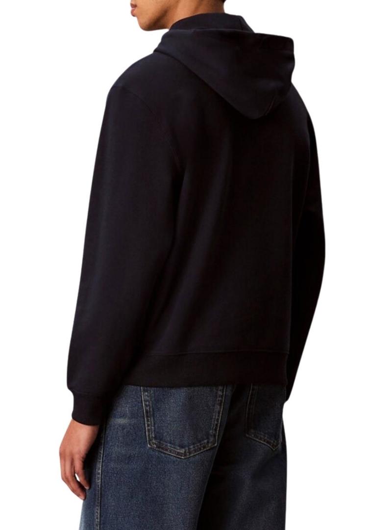 Moletom Calvin Klein Jeans Micro Monólogo azul marinho para homem.