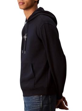 Moletom Calvin Klein Jeans Micro Monólogo azul marinho para homem.