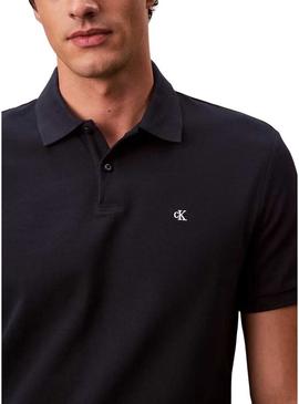 Camisa Polo Calvin Klein Jeans Monogram azul marino para homens.
