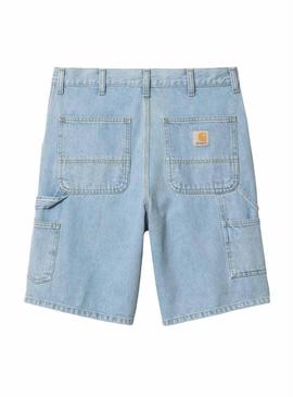 Bermudas Carhartt Single Knee carpenter denim claro para homem.