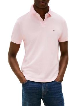 Camisa polo Tommy Hilfiger 1985 rosa para homens.
