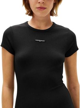 Vestido Tommy Jeans Script preto para mulher