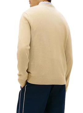 Camisola Tommy Jeans Bege Claro para Homem.