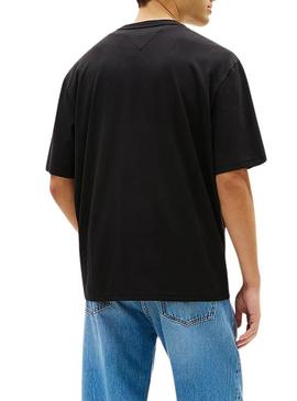 Camiseta Tommy Jeans 90S Block preta para homem