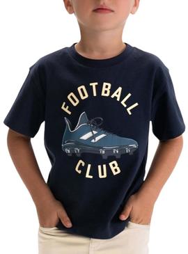 Camiseta Mayoral Football Club azul marinho para menino