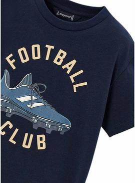 Camiseta Mayoral Football Club azul marinho para menino
