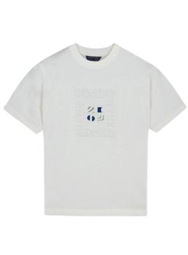 Camiseta Mayoral On The Road branca para menino.