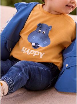 Moletom Mayoral Happy Hipo laranja para bebê
