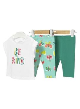 Conjunto Mayoral Be Kind turquesa para bebê