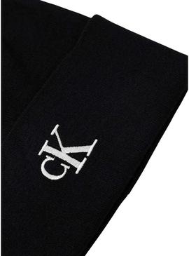 Touca Calvin Klein Fine Rib preta para homem