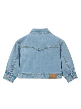 Jaqueta jeans Mayoral azul claro para menina.