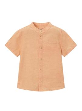 Camisa Mayoral mao lino laranja para criança