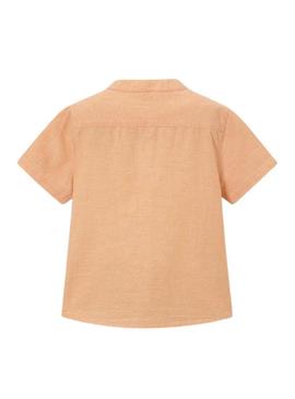 Camisa Mayoral mao lino laranja para criança