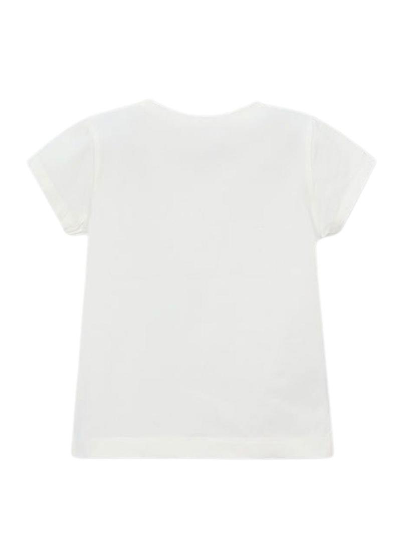Camiseta Mayoral flor branca para menina