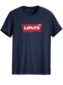 Camiseta Levis Gráfica azul marinho para homem