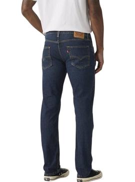 Calça jeans Levis 502 taper escura para homem.
