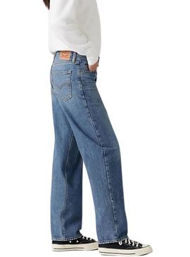 Calça de ganga Levis 94 Baggy denim médio para mulher